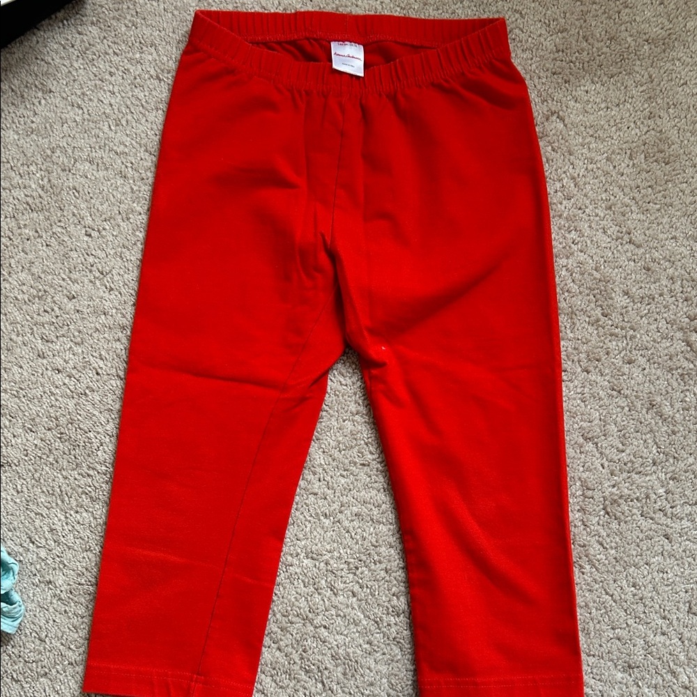 Hanna Andersson Red Girls 140 10 Capri leggings
